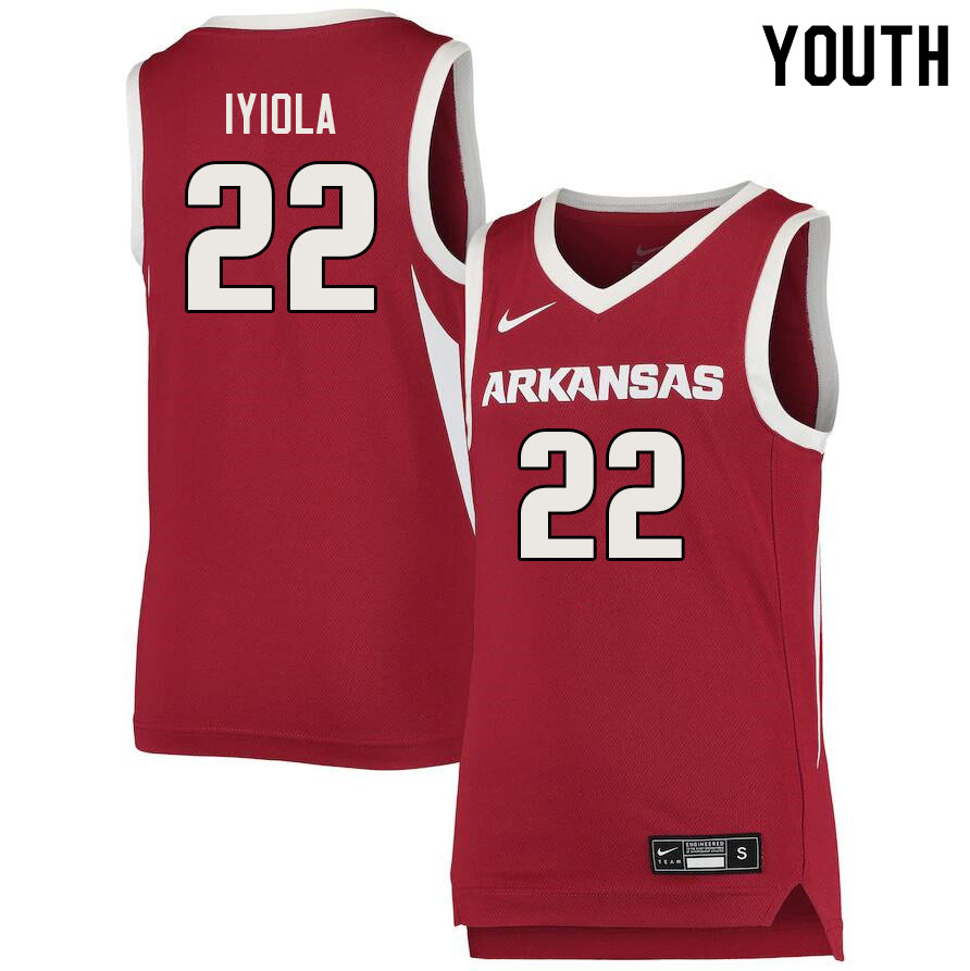Youth #22 Abayomi Iyiola Arkansas Razorbacks College Basketball Jerseys Sale-Cardinal - Click Image to Close